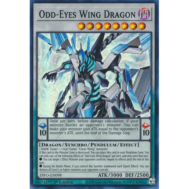 Odd-Eyes Wing Dragon - DIFO-EN098 - Super Rare