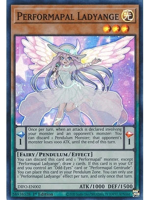 Performapal Ladyange - DIFO-EN002 - Super Rare