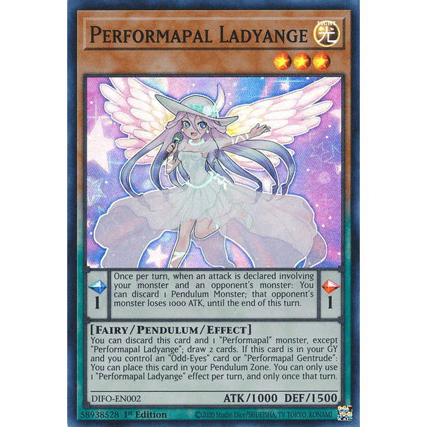 Performapal Ladyange - DIFO-EN002 - Super Rare