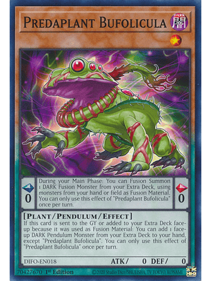 Predaplant Bufolicula - DIFO-EN018 - Common