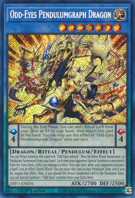 Odd-Eyes Pendulumgraph Dragon - DIFO-EN034 - Secret Rare 1