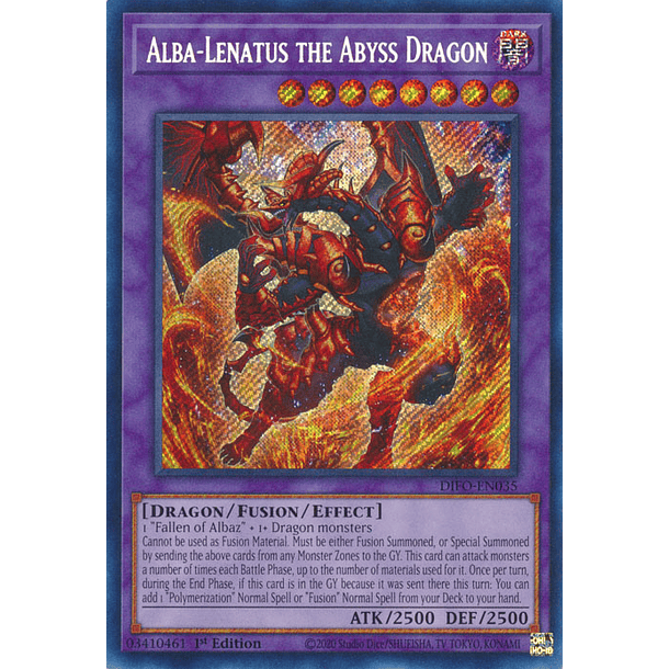Alba-Lenatus the Abyss Dragon - DIFO-EN035 - Secret Rare