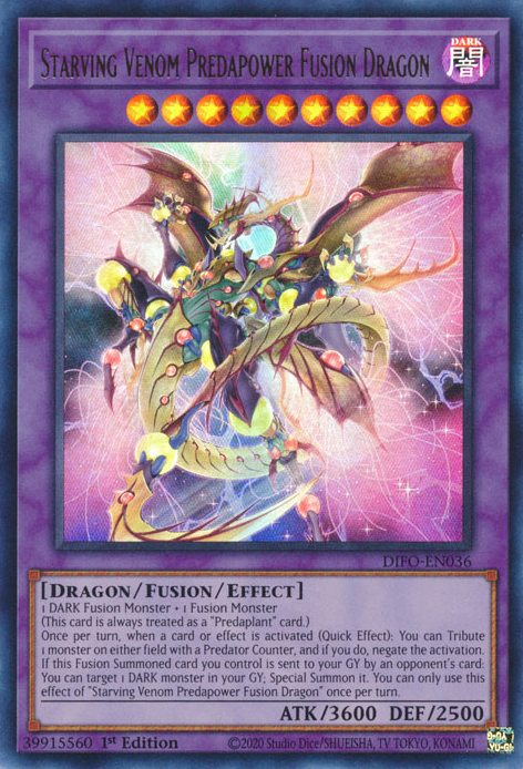 Starving Venom Predapower Fusion Dragon - DIFO-EN036 - Ultra Rare 1