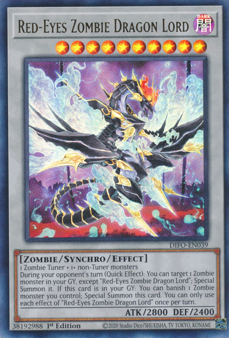 Red-Eyes Zombie Dragon Lord - DIFO-EN039 - Ultra Rare 1