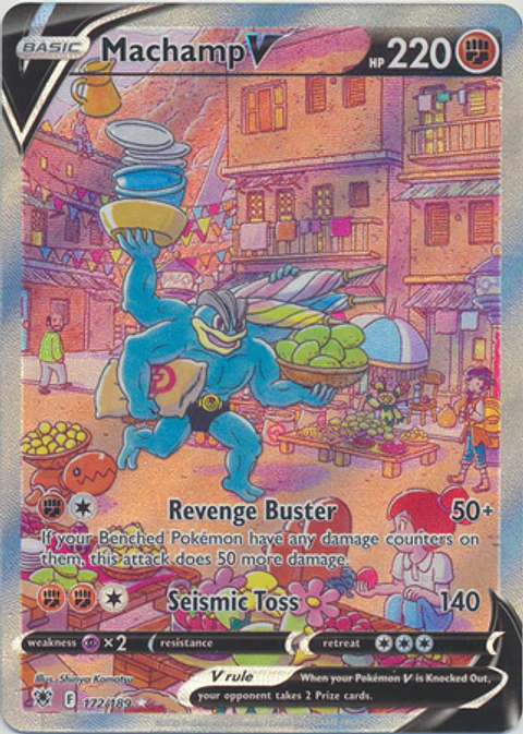 Machamp V - 172/189 - Alternate Art Ultra Rare