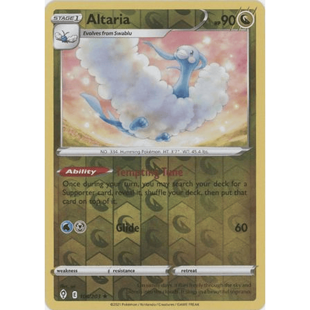 Altaria - 106/203 - Rare Reverse Holo