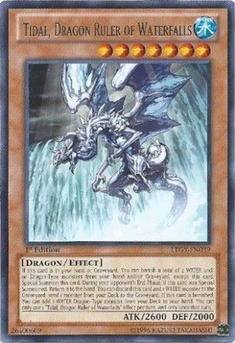 Tidal, Dragon Ruler of Waterfalls - LTGY-EN039 - Rare (dañado)