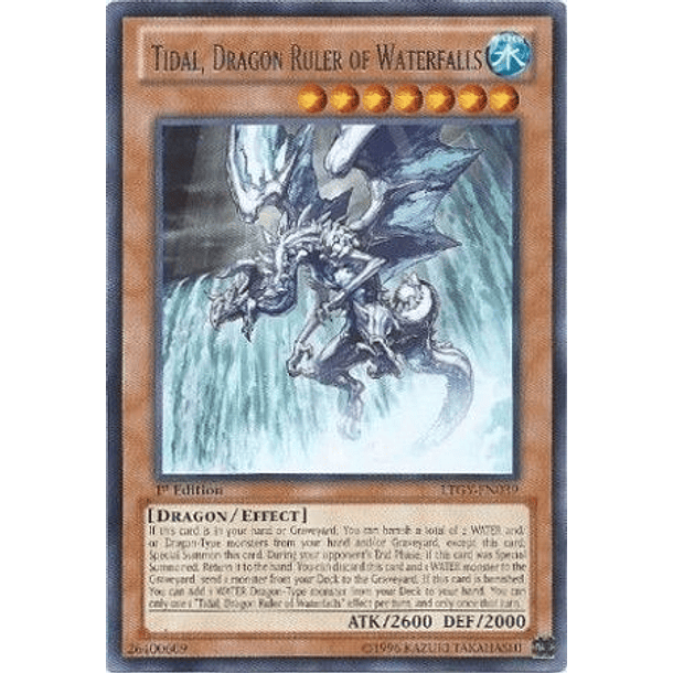 Tidal, Dragon Ruler of Waterfalls - LTGY-EN039 - Rare (dañado)
