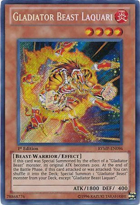 Gladiator Beast Laquari - RYMP-EN096 - Secret Rare