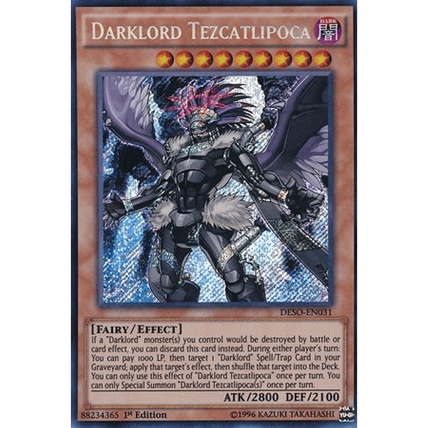 Darklord Tezcatlipoca - DESO-EN031 - Secret Rare