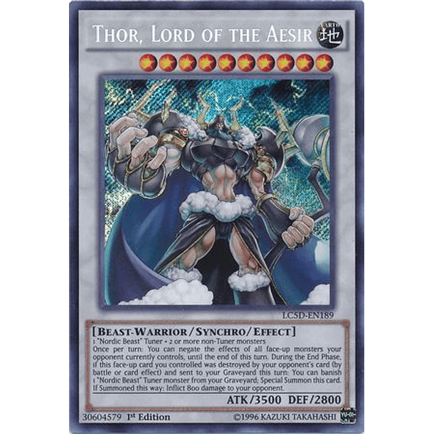 Thor, Lord of the Aesir - LC5D-EN189 - Secret Rare