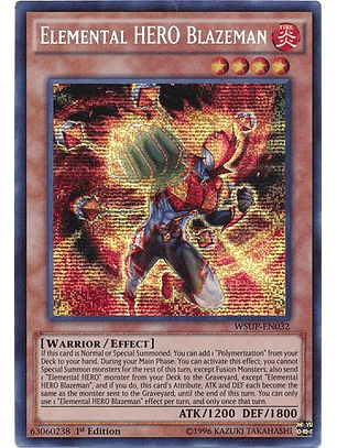 Elemental Hero Blazeman - WSUP-EN032 - Prismatic Secret Rare