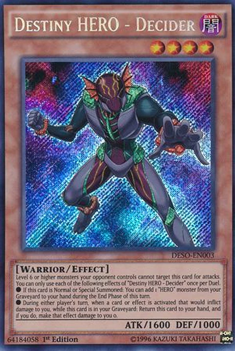 Destiny HERO - Decider - DESO-EN003 - Secret Rare