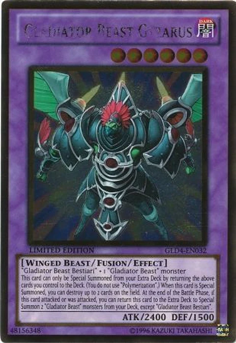 Gladiator Beast Gyzarus - GLD4-EN032 - Gold Rare