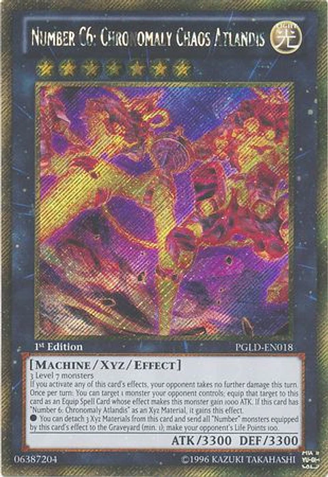 Number C6: Chronomaly Chaos Atlandis - PGLD-EN018 - Gold Secret Rare