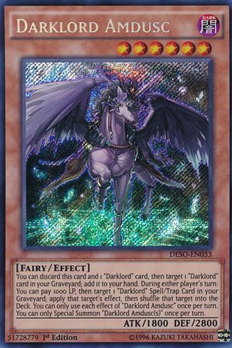 Darklord Amdusc - DESO-EN033 - Secret Rare