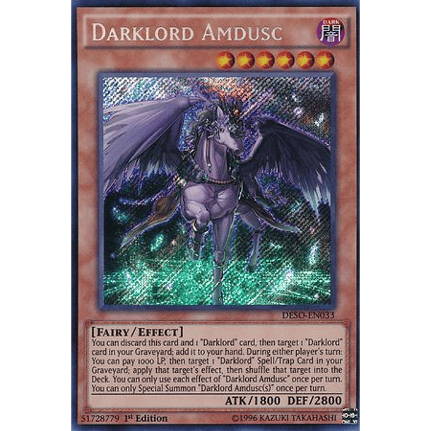 Darklord Amdusc - DESO-EN033 - Secret Rare