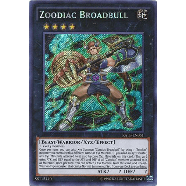Zoodiac Broadbull - RATE-EN051 - Secret Rare