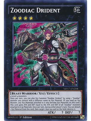 Zoodiac Drident - MP17-EN208 - Secret Rare 