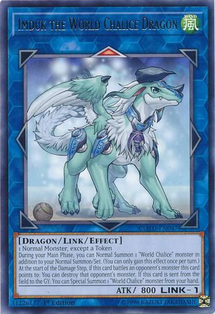 Imduk the World Chalice Dragon - COTD-EN047 - Rare 1