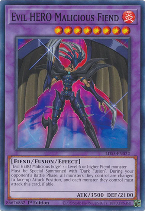 Evil HERO Malicious Fiend - LDS3-EN032 - Common 