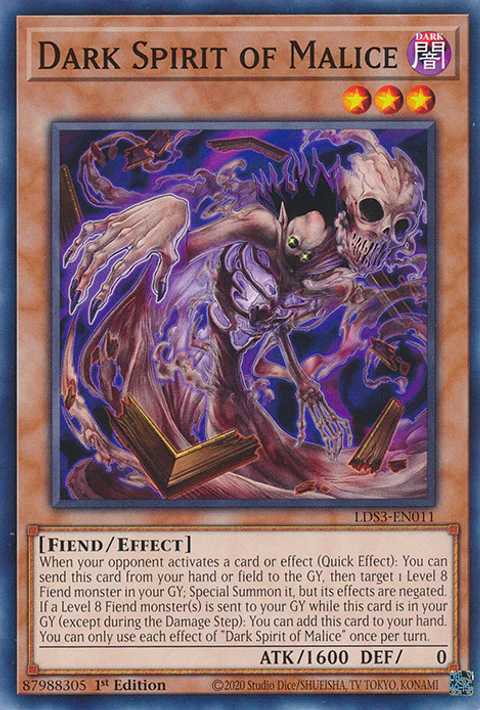 Dark Spirit of Malice - LDS3-EN011 - Common 
