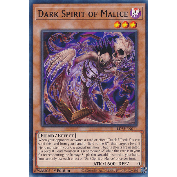 Dark Spirit of Malice - LDS3-EN011 - Common 