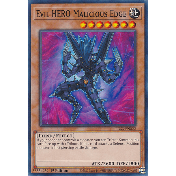 Evil HERO Malicious Edge - LDS3-EN022 - Common 