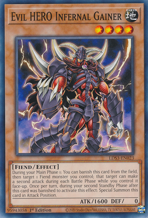 Evil HERO Infernal Gainer - LDS3-EN023 - Common  1