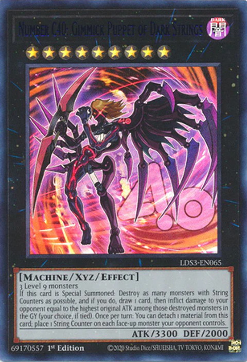 Number C40: Gimmick Puppet of Dark Strings - LDS3-EN065 - Ultra Rare