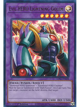 Evil HERO Lightning Golem - LDS3-EN028 - Ultra Rare