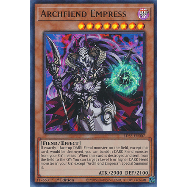 Archfiend Empress - LDS3-EN007 - Ultra Rare