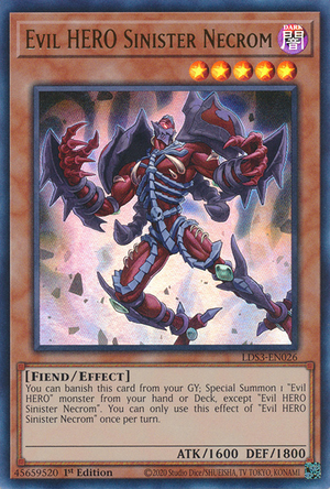 Evil HERO Sinister Necrom - LDS3-EN026 - Ultra Rare 1