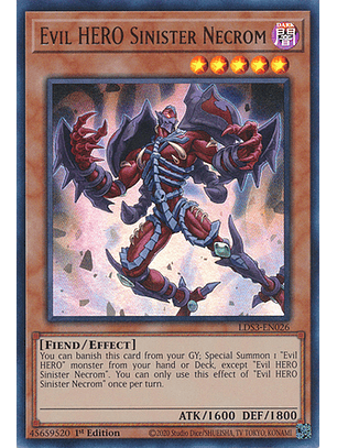 Evil HERO Sinister Necrom - LDS3-EN026 - Ultra Rare