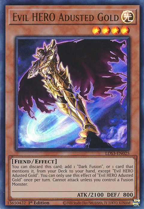 Evil HERO Adusted Gold - LDS3-EN025 - Ultra Rare (español)