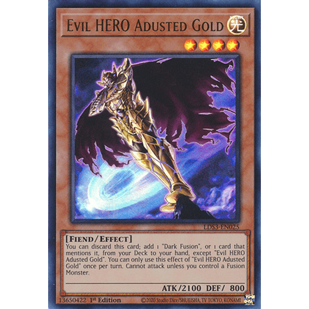 Evil HERO Adusted Gold - LDS3-EN025 - Ultra Rare (español)