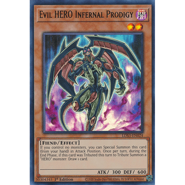 Evil HERO Infernal Prodigy - LDS3-EN024 - Ultra Rare