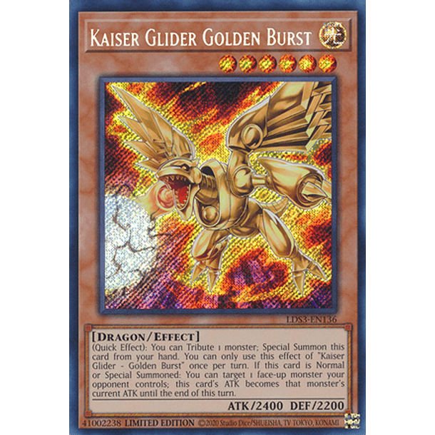 Kaiser Glider Golden Burst - LDS3-EN136 - Secret Rare