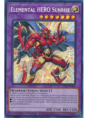 Elemental HERO Sunrise - LDS3-EN104 - Secret Rare