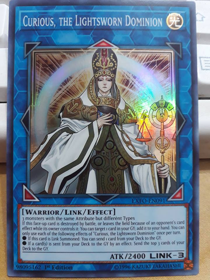 Curious, the Lightsworn Dominion - EXFO-EN091 - Super Rare 1