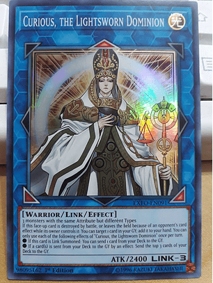 Curious, the Lightsworn Dominion - EXFO-EN091 - Super Rare
