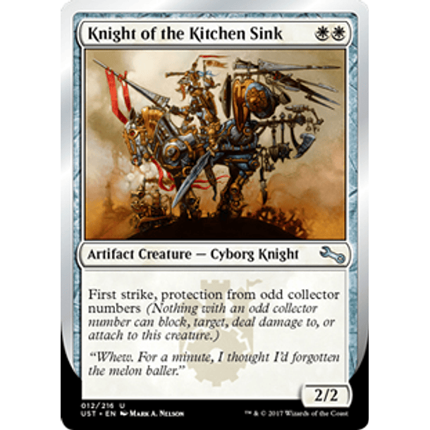 Knight of the Kitchen Sink (odd) - UST