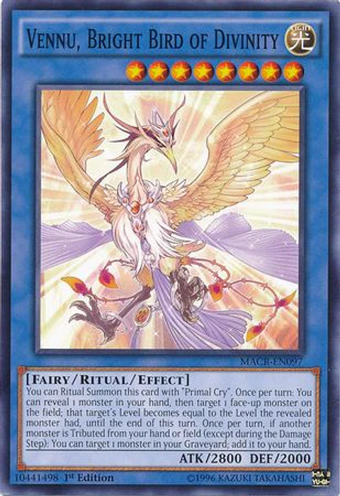 Vennu, Bright Bird of Divinity - MACR-EN097 - Common 