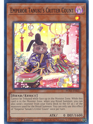 Emperor Tanuki's Critter Count - POTE-EN037 - Super Rare