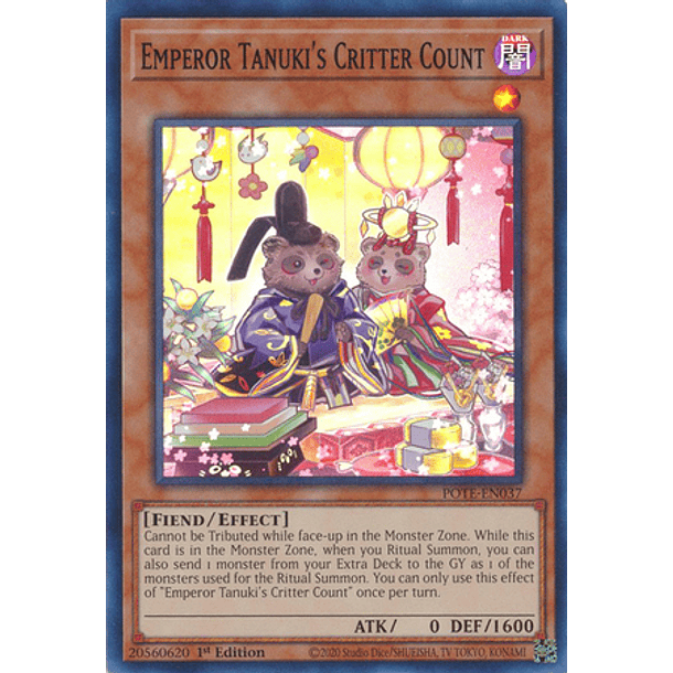Emperor Tanuki's Critter Count - POTE-EN037 - Super Rare