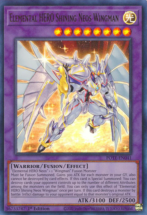 Elemental HERO Shining Neos Wingman - POTE-EN041 - Ultra Rare