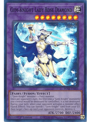 Gem-Knight Lady Rose Diamond - POTE-EN044 - Super Rare