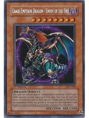 Chaos Emperor Dragon - Envoy of the End - IOC-000 - Secret Rare 1st Edition LP