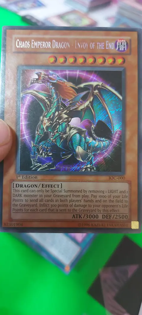 Chaos Emperor Dragon - Envoy of the End - IOC-000 - Secret Rare 1st Edition LP