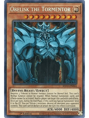 Obelisk the Tormentor - KICO-EN064 - Pharaoh Secret Rare